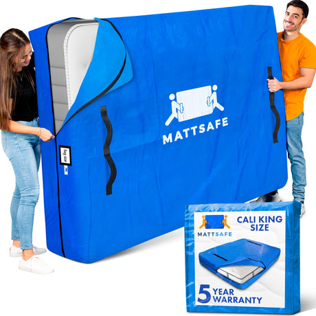 Nordic Elk Mattress Bags for Moving and Storage (Cali King) Heavy Duty Moving Supplies, 8 Sturdy Handles, Strong Zipper, Mattress Cover Bed Bags, Storage Cover Essentials Packing Protector Nordic Elk