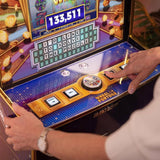 Arcade1Up Wheel of Fortune Casinocade Deluxe Arcade Game 5 Foot Tall Stand Up Cabinet with 8 Inch Dual LCD Screens, Electronic Games for Adults ARCADE1UP