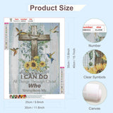 Sanjee Diamond Painting Kits for Adults, 5D DIY Christ Cross, Round Full Drill Diamond Dots Paintings Diamond Painting Gem Art Craft for Home Wall Decor, 12x16inch Sanjee