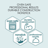 Chicago Metallic Professional 2-Piece 9.5-Inch Angel Food Cake Pan with Feet, 9.5 x 4 Chicago Metallic