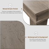 GarveeHome Farmhouse Dining Table for 6-8 People, 70.87 in Long Wooden Kitchen Table with Sturdy Frame & Rustic Grey Finish - Seats 6 Rectangular Counter for Dinner, Kitchen, Dining Room GarveeHome