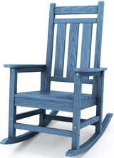 KINGYES Outdoor Patio Rocking Chair,(Plum Rocker) Blue KINGYES
