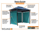 Sojag Danxia Grey 7 Ft. X 9 Ft. Gazebo Sojag