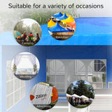 Outsunny 10' x 20' Large Party Tent, Outdoor Event Shelter, Gazebo Canopy with 4 Removable Window Sidewalls for Weddings, Blue Outsunny