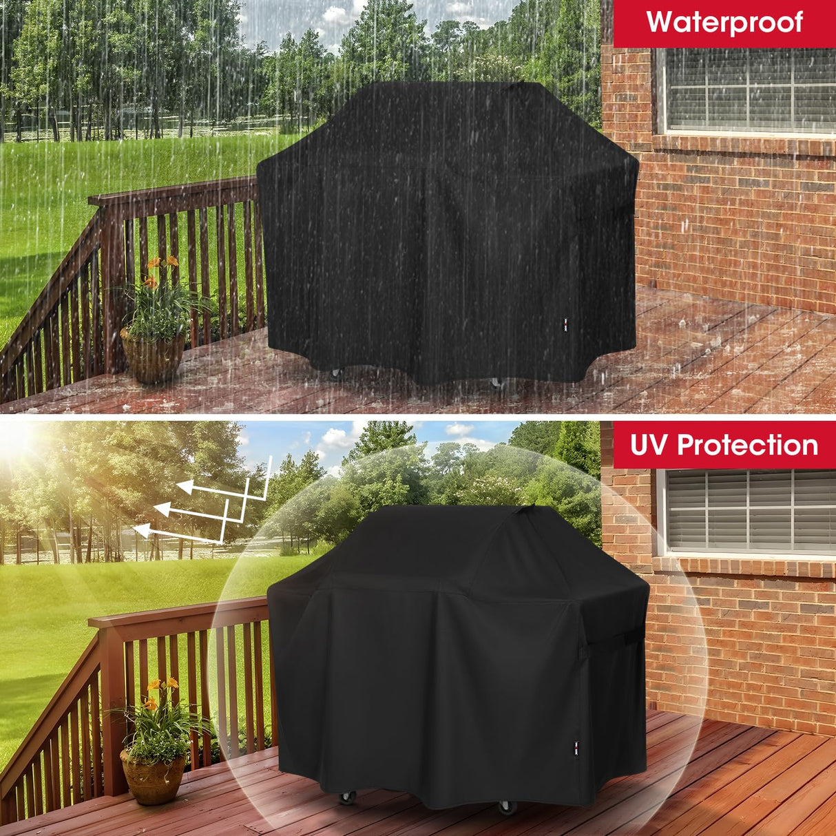 Unicook 63 Inch Grill Cover for Weber Genesis 300 Series and New 2022 Genesis 300 Grills, Outdoor BBQ Grill Cover, Heavy Duty Waterproof Fade Resistant Barbecue Cover, Compared to Weber 7757 Unicook