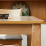 Livinia Cabin 45.3" Wooden Dining Table/Small Rectangular Modern Farmhouse Solid Wood Kitchen Table Desk (Natural) Livinia