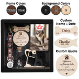 Personalized Shadow Box Dog Memorial Gift Collar Holder Picture Frame Sympathy Wood Pet Dog Cat Sculptures Fur Jar Rainbow Bridge Urns Teeth Keepsake Idea Gift for Pet Lover Tabletop Wall Hanging vinatimes