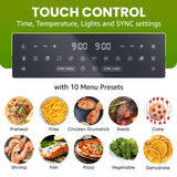 Elite Gourmet EAF1055D Dual Zone Air Fryer Oven, 11QT. Capacity with Divider 2 Independent Cook Zones, Dishwasher Safe Basket, 10 Preset Functions, 1600-Watts, with Recipe Booklet, Black Elite Gourmet