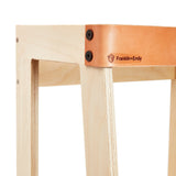 Franklin + Emily Wooden Toddler Tower and Step Stool (Toddler Step Stool with Leather Strap, Kitchen Tower, Safety Stool, Kid Step Stool, Activity Tower, Kid Tower) Franklin + Emily