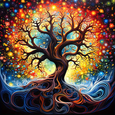 Camocin Diamond Art Kits for Adults Tree of Life, 5D Tree of Life Diamond Painting Kits for Adults Beginners, DIY Trees Full Round Dots Drill Gem Art Kit for Gift Home Wall Decor 14 x 14 Inch