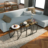 SRIWATANA Nesting Tables, Vintage Side End Tables Living Room, Coffee Snack Table Set of 3 SRIWATANA