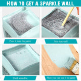 500g Glitter Paint Additive Silver Holographic Glitter Paint Additive Silver Holographic Metallic Sparkling Powder Mix with Acrylic for Interior Exterior Wall Ceiling Wood(Silver Holographic) Kigeli