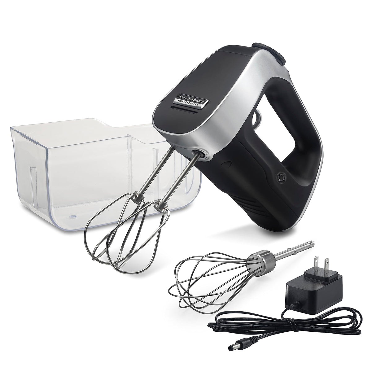 Hamilton Beach Professional Cordless Electric Hand Mixer with Infinite Speed Control, Powerful DC Motor for Effortless Mixing, Quick Recharging, LCD Screen, Whisk, Storage Case, Black (62673) Hamilton Beach Professional