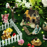 31 Pieces Fairy Garden Accessories Kit Miniatures House Supplies Fly Wing Dollhouse Gifts for Home Garden Lawn Decoration Gejoy