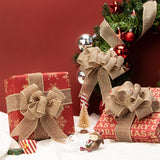 Ribbli Burlap Wired Edge Ribbon,1-1/2 Inch x 10 Yard,Natural,Solid for Big Bow,Wreath,Tree, Outdoor Decoration Ribbli