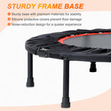 40"/48" Foldable Mini Trampoline for Adults 450/600 LB Rebounder Trampoline with Adjustable Foam Handle for Home Gym Small Exercise Trampoline for Indoor or Garden Workout TUYOHW
