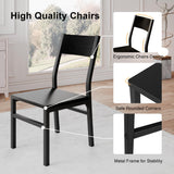 Einhomn 7-Piece Dining Room Table Set with 6 Chairs, 63" Extendable Dining Table & Chairs Set for 4-6, MDF Board & Metal Frame, for Kitchen, Dining Room, Black Einhomn