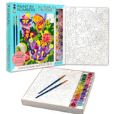 Bright Stripes Paint by Number Kit for Kids: Easy to Follow Paint by Numbers Canvas with Frame Kids Paint Kit (Paint by Numbers Butterflies + Blooms) Bright Stripes