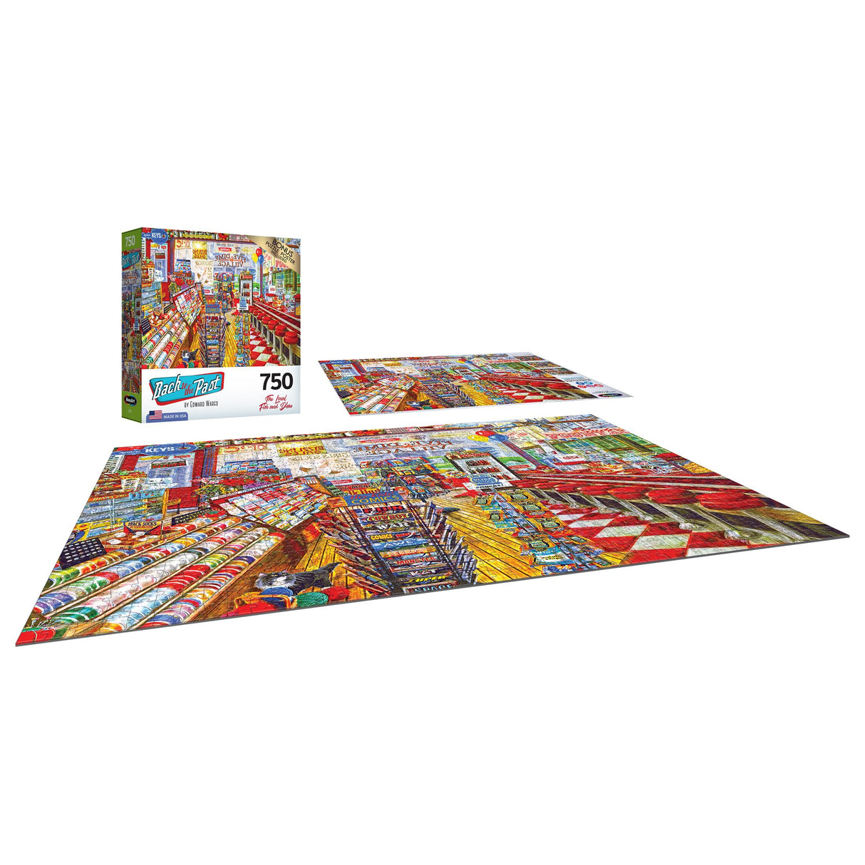 RoseArt - Back to The Past - Local Five and Dime - 750 Piece Jigsaw Puzzle for Adults RoseArt
