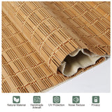 Comzone Blinds Cordless Blackout Bamboo Roman Shades, Easy Installation Natural Woven Wood Shades, Great Privacy Lined Bamboo Blinds for Windows, Camel Comzone Blinds