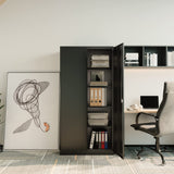 STANI Garage Storage Cabinet, Metal Storage Cabinet with 4 Adjustable Shelves, 71" Steel Lockable File Cabinet, Locking Steel Storage Cabinet for Office,Home,Garage,Gym,School STANI