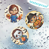 8 Pcs Halloween Diamond Painting Coasters Kits with Holder,DIY Horror Cute Diamond Art Coasters for Adults Beginnners,5D Full Round Drill Gem Painting Craft Art Kits for Supplies Gift 4X4 Inch. MBNTJHT
