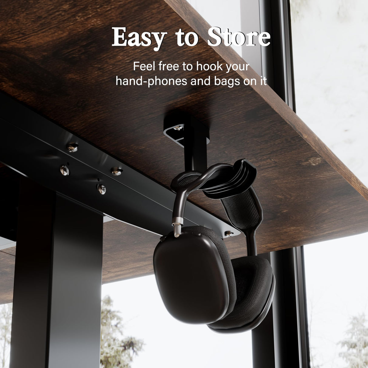 Monomi Electric Standing Desk, 71 x 31.5 inches Height Adjustable Desk, Ergonomic Home Office Sit Stand Up Desk with Memory Preset Controller (Rustic Brown Top/Black Frame) Monomi