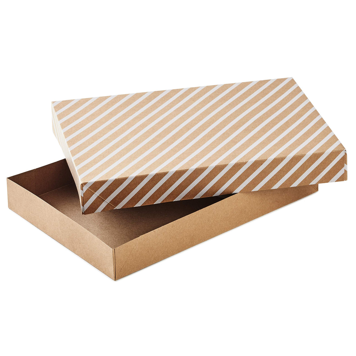 Hallmark Medium Christmas Gift Boxes with Lids (12 Shirt Boxes, 3 Designs: Navy Snowflakes, Gold Trees, Peace on Earth) for Christmas, Hanukkah, Holiday Parties Hallmark