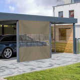 Covers & all Outdoor Clear Panel Curtain, 12 oz Vinyl Outdor Curtains for Patio, Waterproof & Weather Resistant Tarp with Brass Grommets for Pergola, Porch, Gazebos, Balcony (7' H x 12' W Feet, Beige) Covers & All