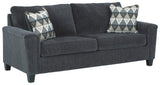 Signature Design by Ashley Abinger Chenille Contemporary Sofa with 2 Accent Pillows, Dark Gray Signature Design by Ashley