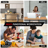 OLBRUS 48 "Adjustable Workbench with Power Outlet, Heavy Duty 2000 LBS Load Capacity Hardwood Workbench Suitable for Workshop, Office, Garage, Home OLBRUS