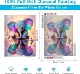 EIBEILI 5D Elephant Diamond Art Kits for Adults Beginners,DIY Butterfly Full Round Drill Diamond Painting Kits,Diamonds Dot Gem Art Crystal Easy Home Wall Decor 12x16inch EIBEILI