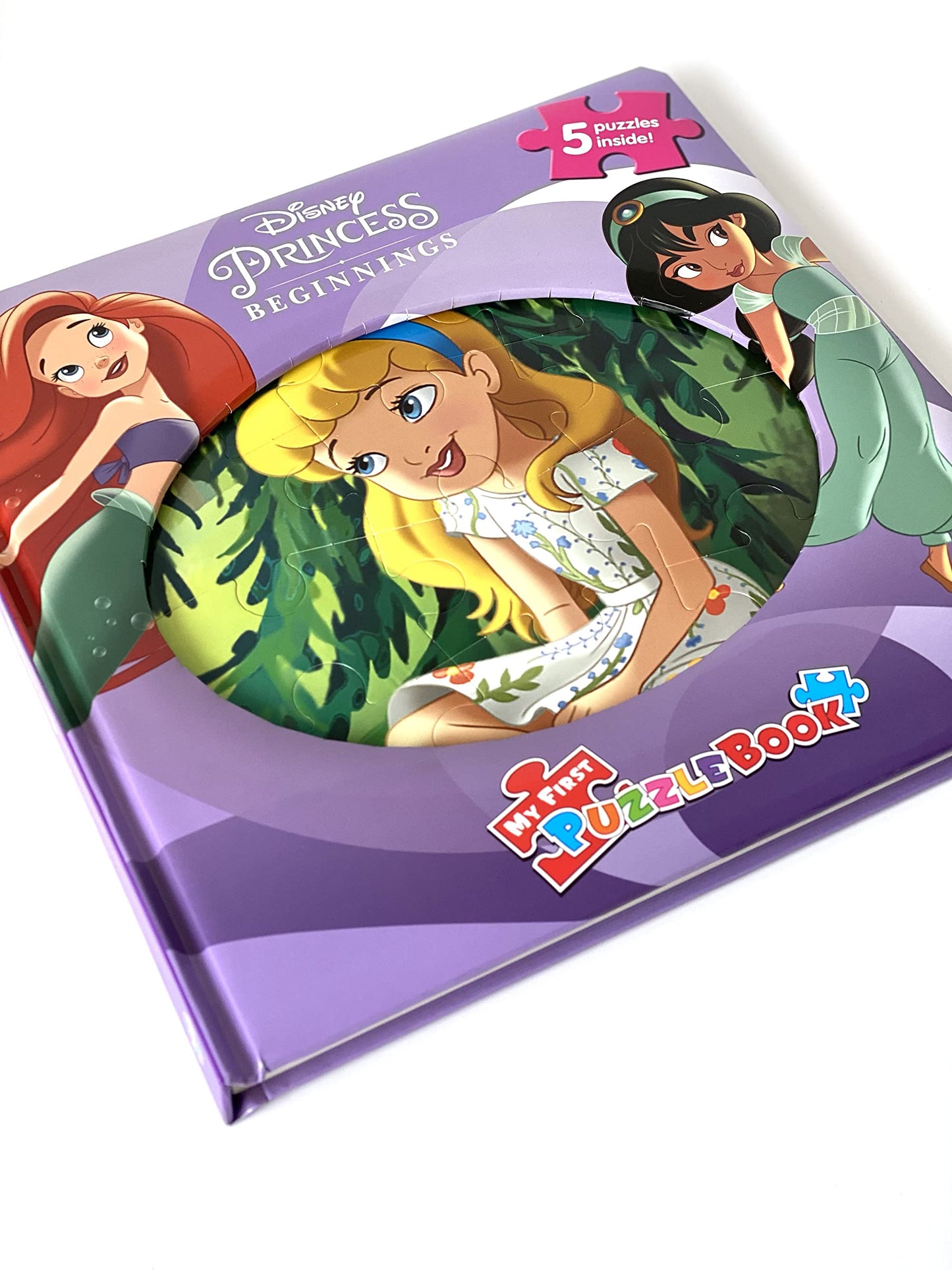 Disney Princess Beginnings My First Puzzle Book - Jigsaw Puzzles for kids, 10-page board book, 5 puzzles to enjoy