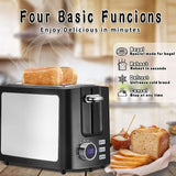 Toaster 2 Slice Wide Slot Toaster Best Rated Prime Displav Smart Toasters with LCD Digital Countdown Timer and Bagel/Defrost/Cancel/Reheat Function Hommater