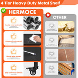 OLBRUS 50.4 X 33.4 Inch Workbench,Heavy Duty 200LBS Steel Work Bench with Pegboard and Lockable Wheels, Rolling Tool Storage Work Table for Garage Workshop Warehouse (50.4" X 33.4") OLBRUS