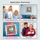 WSLWXSHM 5D Special Shape Diamond Art Kits for Beginners, Diamond Painting Kits for Adults Lighthouse, Crystal Rhinestones Diamond Painting for Home Wall Decoration Gift 12×12inch/30×30cm, Flower WSLWXSHM