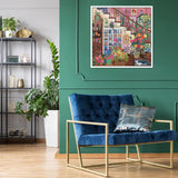 Flower Plant Puzzles 1000 Piece for Adults, Colorful Aesthetic Floral Art Jigsaw Puzzles, Cute Pretty Housepant Succulent Teacup Cat Puzzle BBOLDIN