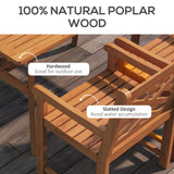 Outsunny Outdoor Patio Dining Set, 4 Seater Wood Dining Table and Chairs for Backyard, Conservatory, Garden, Poolside, Deck, Teak Outsunny