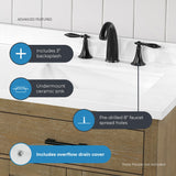 OVE Decors Bailey 72 in. W x 22 in. D x 34.5 in. H Bath Vanity in Driftwood Oak with White Engineered Quartz Top OVE Decors