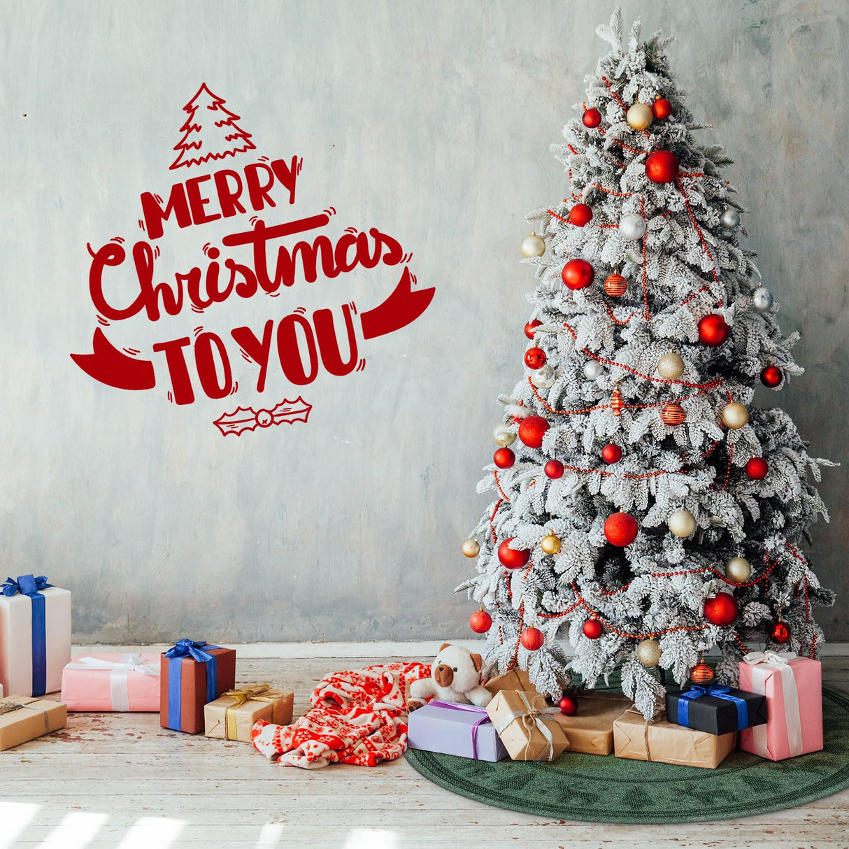 Motionchic Christmas Tree Mat 35" Christmas Tree Stand Mat with Lip Heavy Duty Christmas Tree Floor Protector Waterproof Christmas Tree Stand Pad from Spills Scratches Xmas Home Decor (Green,Reindeer) Motionchic