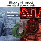 HANDSAMMU 4"X1.5" Heavy Duty Casters-High Temperature Oven Rack Casters, Industrial casters-Set of 4 with Loading Capacity: 2800LB (4 Swivel) Handsammu