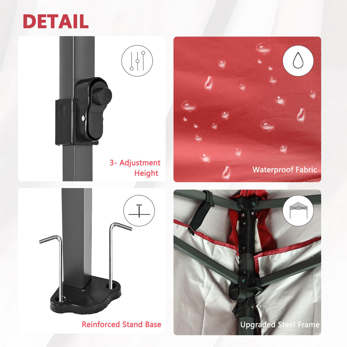 Wonlink 10x20 ft Instant Pop up Canopy, Folding Heavy Duty Height Adjustable Shelter Gazebos with Wheeled Bag Wonlink