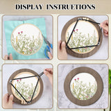 Weysat 4 Pcs 6 Inch Wood Embroidery Hoop Frame Round Wooden Embroidery Wood Display Frame Circle for Finished Cross Stitch Hoop DIY Art Craft Sewing Ornaments Weysat