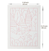 clberni Punch Needle Kit, Punch Needle Embroidery kit, Crafts for Adults, Matching 16“Photo Frame Hanging on Wall as Home Décor (Forest with Photo Frame) clberni