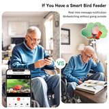 TT Nature Bird Feeder with Camera Solar Powered, Upgraded 1.5L Smart Bird Feeder Camera for Bird Watching, Auto Capture & Instant Real-time Notifications, Ideal Gift for Bird Lovers TT Nature