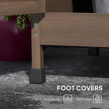 Outsunny Outdoor Wooden Potting Bench Table with Sink and Water Tap, Garden Workstation with Storage Cabinet, Storage Shelves for Backyard, Patio, Balcony, Dark Brown Outsunny