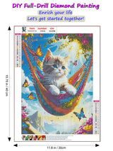 SAIMIUBO Diamond Art Kits for Adults,Cat Full Drill Diamond Painting for Beginners,Round 5D DIY Diamond Dots Paintings,Diamond Art Painting Home Wall Decor 12x16 inch SAIMIUBO