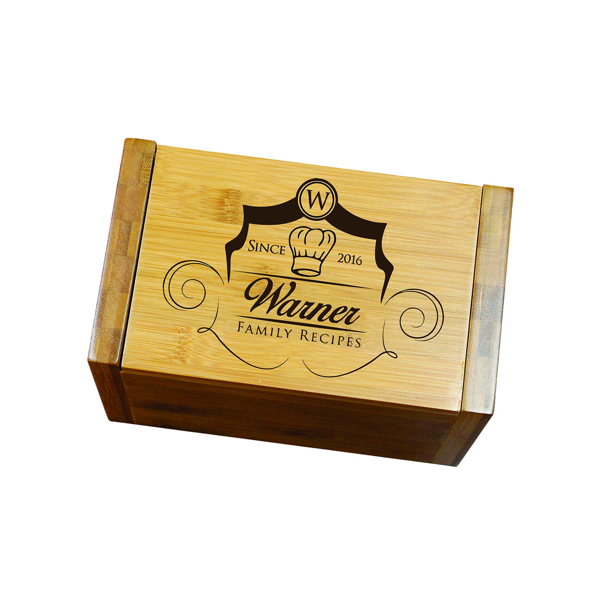 Personalized Recipe Box For Her - Custom Wood Recipe Organizer With Dividers - Kitchen Gift For Mom and Grandma My Personal Memories