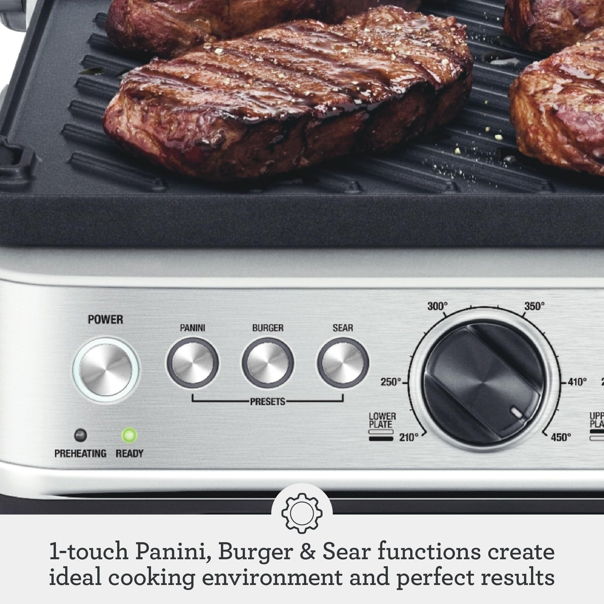 Breville Sear & Press Grill BGR700BSS, Brushed Stainless Steel Breville