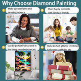 ajepon Beach Diamond Art Kits for Adults - Beach Diamond Painting Kits, Seascape 5D Diamond Painting for Adults, Gem Art Kits for Wall Home Decor Arts Craft 12x16inch ajepon